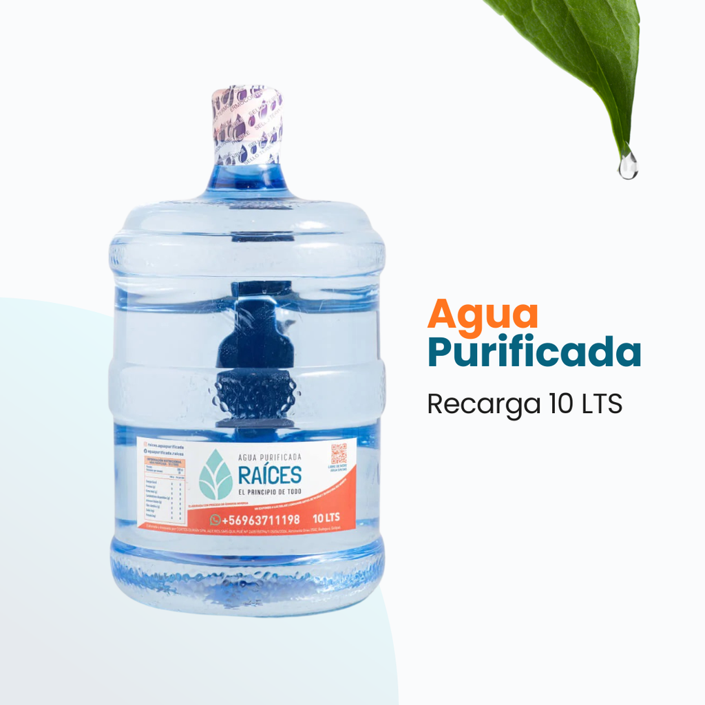 Recarga De 10 Litros- Agua Purificada