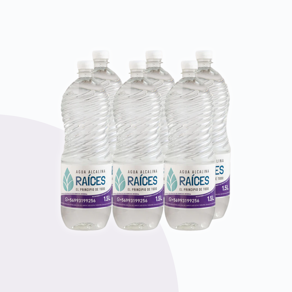 Pack De 6 Botellas de 1,5 Lt - Agua Alcalina
