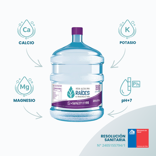 Agua Alcalina 20L – Equilibrio y recuperación para tu día ⚡