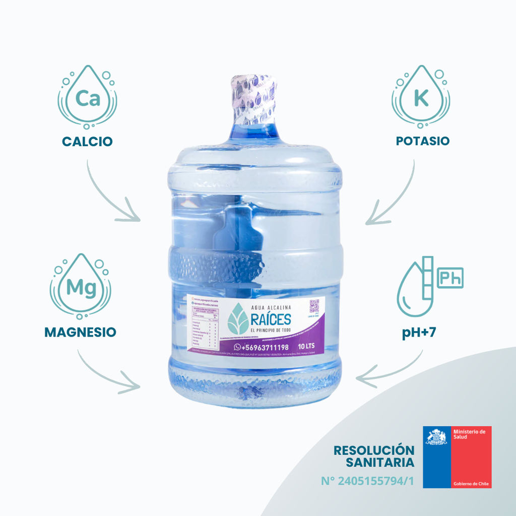 Recarga De 10 Litros - Agua Alcalina