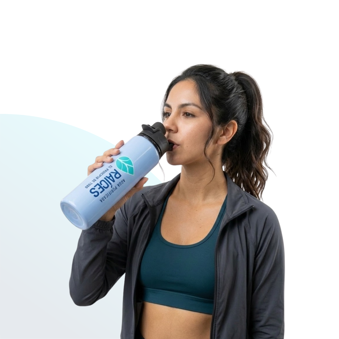 Botella aluminio tapa click 750 ml