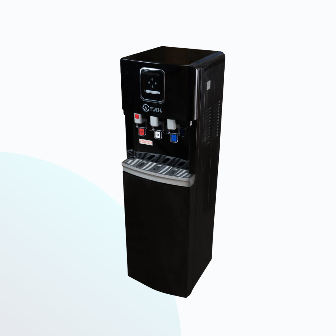 Dispensador Pedestal con Compresor y Bidón Oculto - 3 Temperaturas