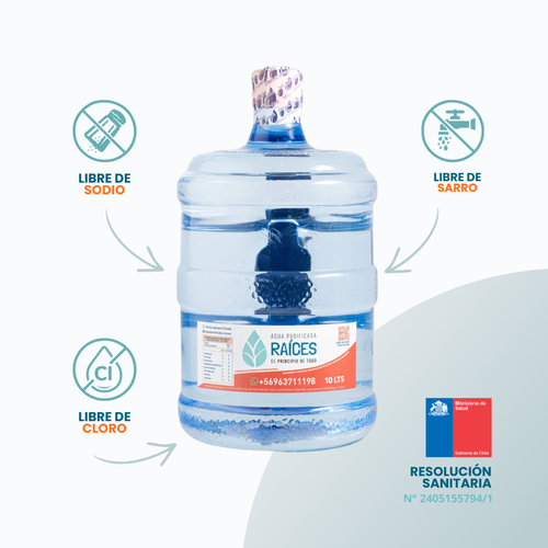 Recarga De 10 Litros- Agua Purificada