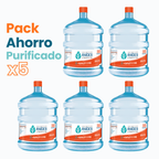Pack 5 Recargas Agua Purificada 20 LT