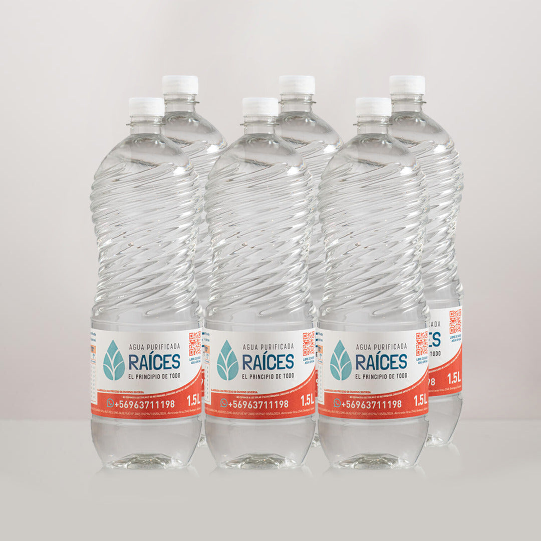 Pack De 6 Botellas de 1,5 lt - Agua Purificada