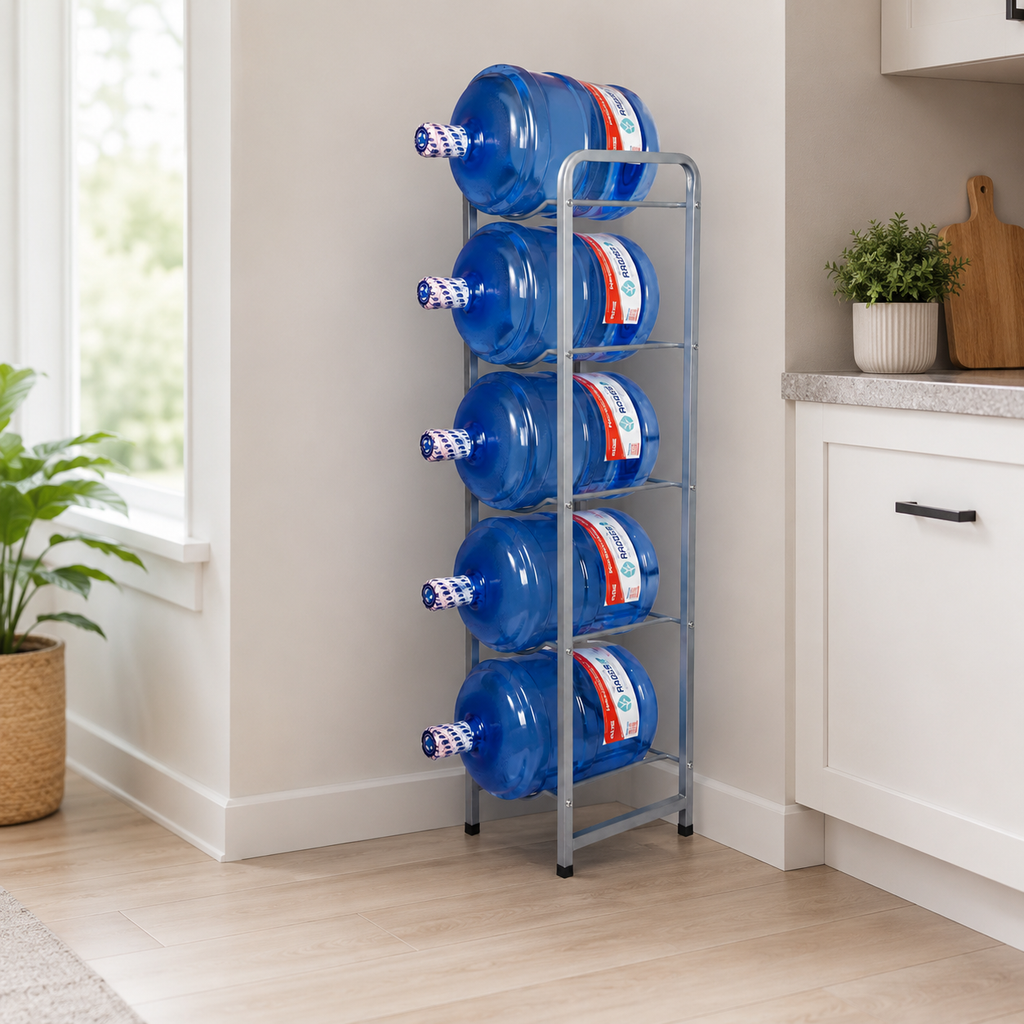 Rack Organizador  Para 5 Bidones de Agua 20 Litros