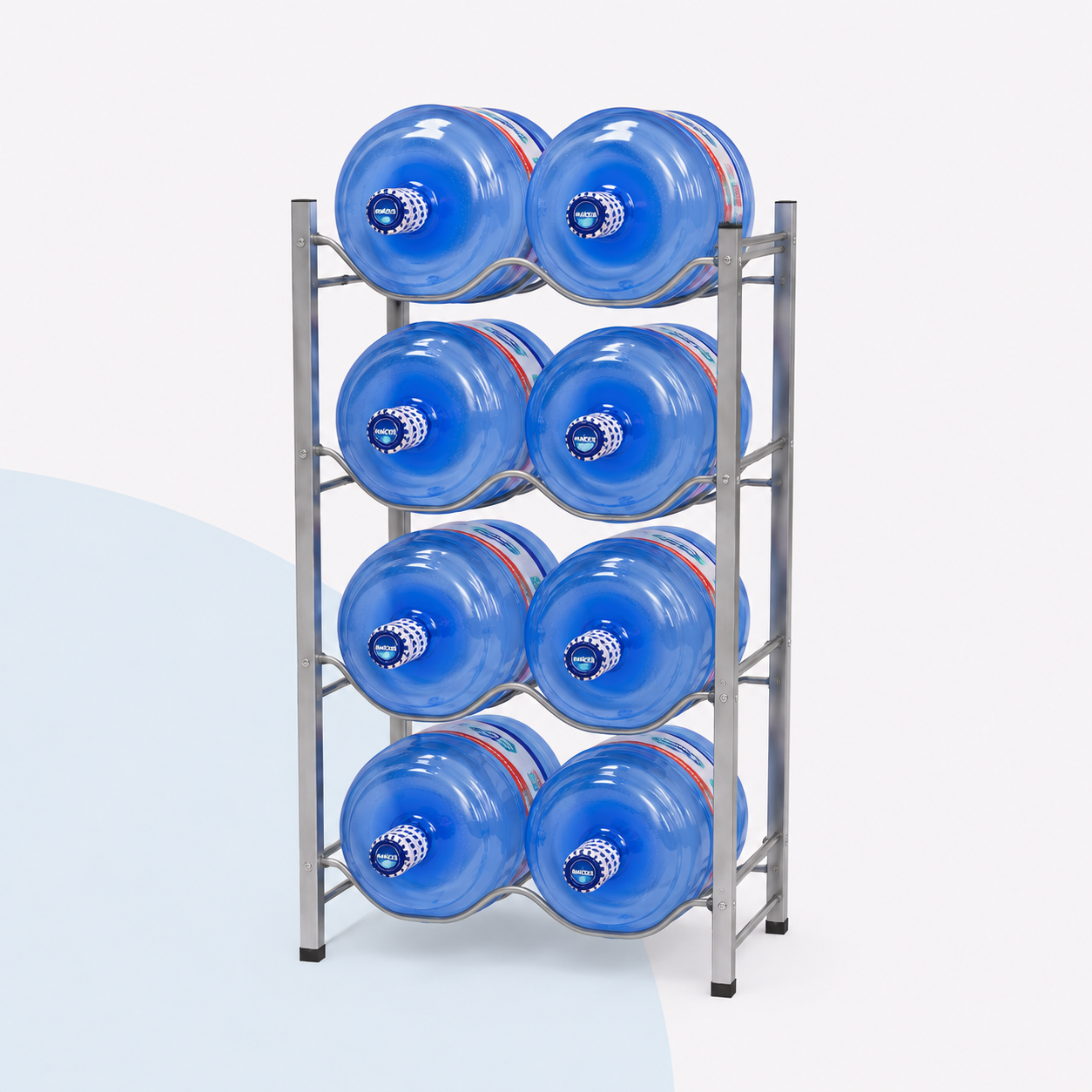 Rack Organizador Para 8 Bidones de Agua 20 Litros