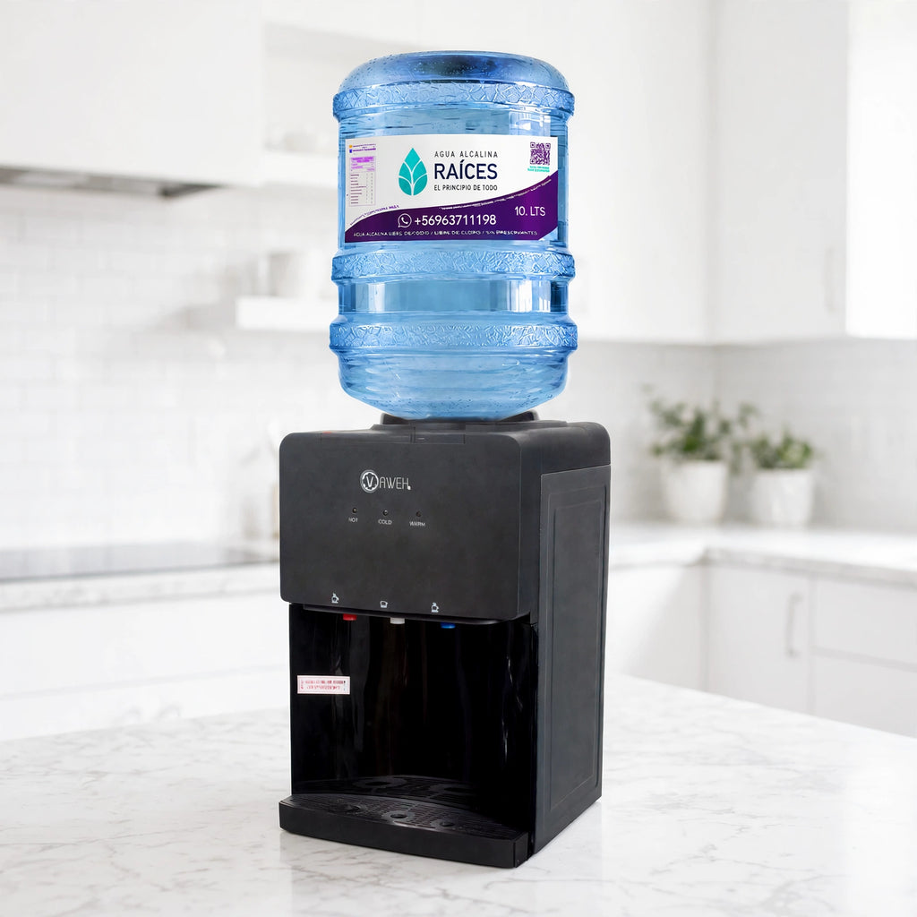 Dispensador de Agua Sobremesa con Compresor – Negro Mate